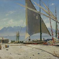 Monsted Peder View Of Vevey 1887