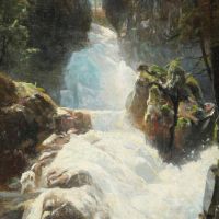 Monsted Peder Waterfall At Gastein 1912