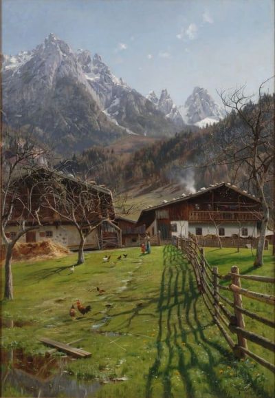 art oil painting reproduction of  Monsted Peder Werfen 1899 museum quality handmade