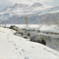 Monsted Peder Winter Day With Snowy Mountains Sila