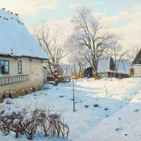 Monsted Peder Winter Landscape From Brondbyvester Denmark