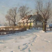 Monsted Peder Winter Landscape From Vallensb K 1922