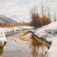 Monsted Peder Winter Sun In The Engadin 1914
