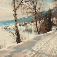 Monsted Peder Winterscene From Vignaes 1916