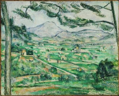 art oil painting reproduction of  Mont Sainte-victoire - Landscape By Paul Cezanne museum quality handmade