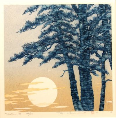 art oil painting reproduction of  Namiki Hajime Moonlight - Tree Scene 96 museum quality handmade