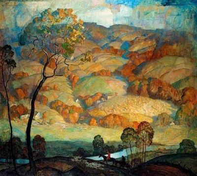art oil painting reproduction of  Newell Convers Wyeth Chadds Ford Hills 1931 museum quality handmade
