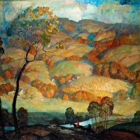 Newell Convers Wyeth Chadds Ford Hills 1931 Hand Painted Reproduction