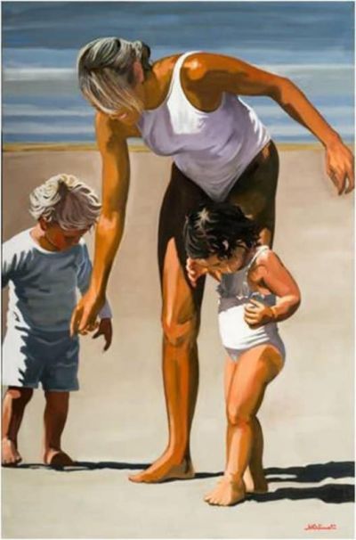 art oil painting reproduction of  Nicolas Odinet At The Beach museum quality handmade