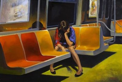 art oil painting reproduction of  Nigel Van Wieck Q Train museum quality handmade