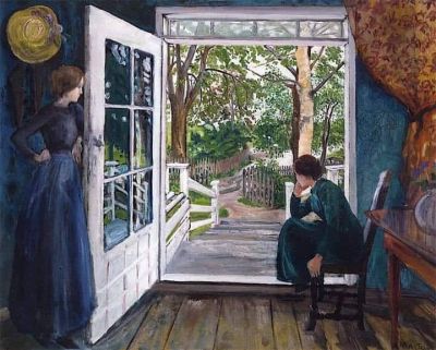 art oil painting reproduction of  Nikolai Astrup By The Open Door museum quality handmade