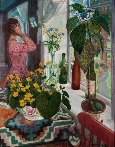 art oil painting reproduction of  Nikolai Astrup Sunday 1912 museum quality handmade
