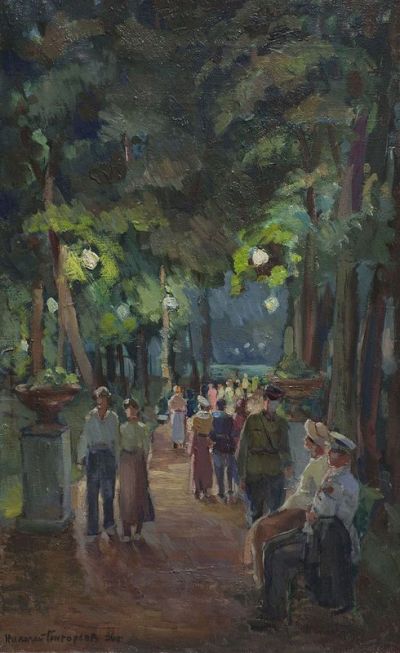 art oil painting reproduction of  Nikolai Grigoriev In The Park 1936 museum quality handmade