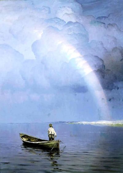 art oil painting reproduction of  Nikolai Nikanorovich Dubovskoin Rainbow 1902 museum quality handmade