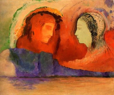 art oil painting reproduction of  Odilon Redon Dante And Beatrice 1914 museum quality handmade