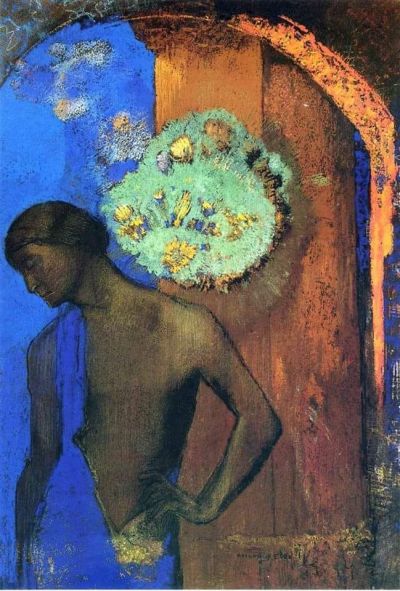 art oil painting reproduction of  Odilon Redon Saint John The Blue Tunic 1892 museum quality handmade