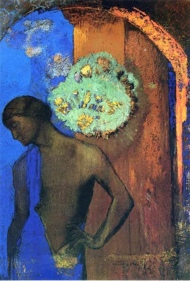 Odilon Redon Saint John The Blue Tunic 1892 museum quality