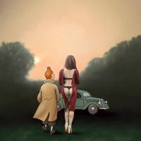Ole Ahlberg Tintin - After Dinner