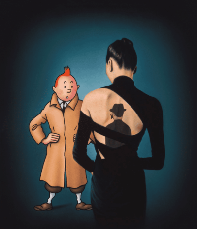 art oil painting reproduction of  Ole Ahlberg Tintin - Hidden Inspector museum quality handmade