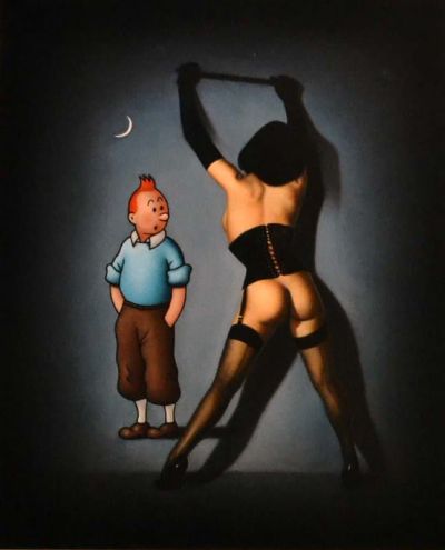 art oil painting reproduction of  Ole Ahlberg Tintin - The Dominatrix museum quality handmade