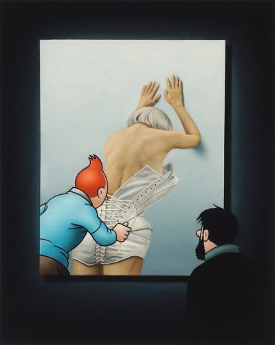 art oil painting reproduction of  Ole Ahlberg Tintin - The String museum quality handmade