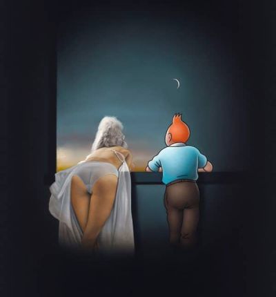 art oil painting reproduction of  Ole Ahlberg Tintin - The Window museum quality handmade