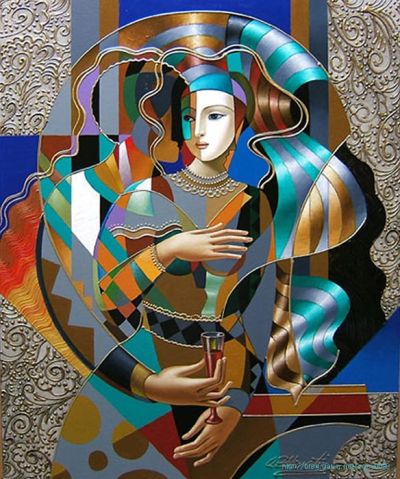 art oil painting reproduction of  Oleg Zhivetin Arlequin museum quality handmade