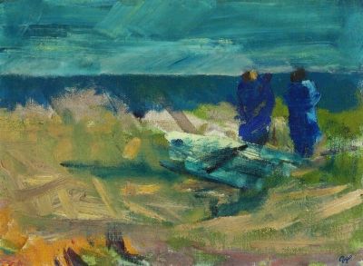 art oil painting reproduction of  Oluf Host Udsigt Over Havet 1942 museum quality handmade