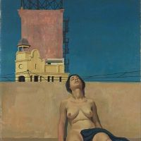 On The Roof Taylor Square 1961 Jeffrey Smart