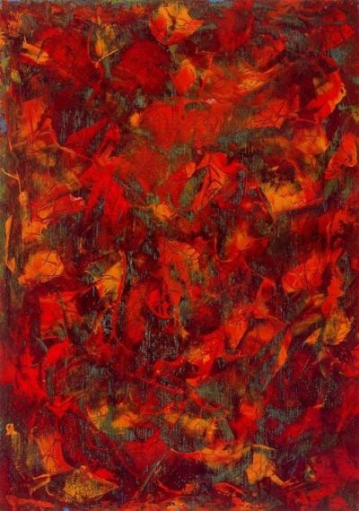 art oil painting reproduction of  Orange Leaves Mark Tobey museum quality handmade