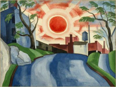 art oil painting reproduction of  Oscar Bluemner Sunset 1925 museum quality handmade