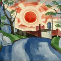 Oscar Bluemner Sunset 1925 Hand Painted Reproduction