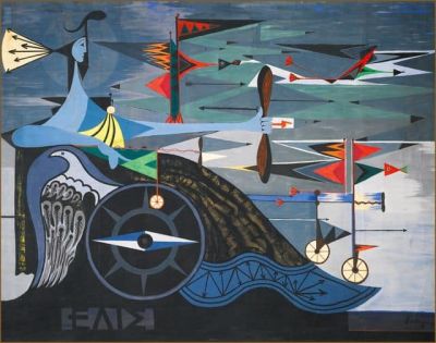 art oil painting reproduction of  Oscar Dominguez Aeolus 1942 museum quality handmade