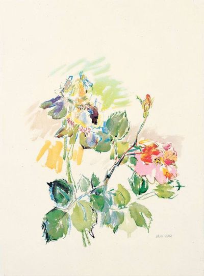 art oil painting reproduction of  Oskar Kokoschka Schwertlilien Und Rosen 1976 museum quality handmade
