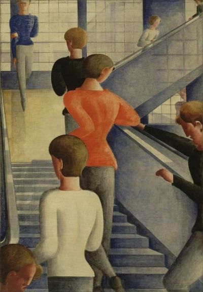 art oil painting reproduction of  Oskar Schlemmer Bauhaus Stairway 1932 museum quality handmade
