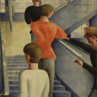 Oskar Schlemmer Bauhaus Stairway 1932 Hand Painted Reproduction