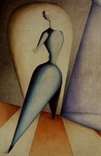art oil painting reproduction of  Oskar Schlemmer Dancer The Gesture 1922 museum quality handmade