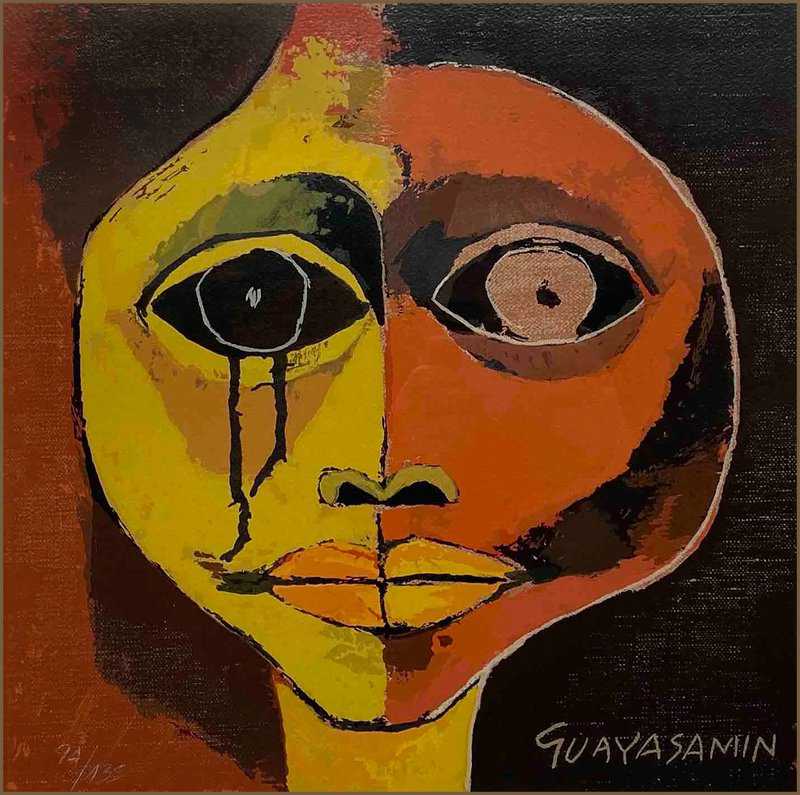 Oswaldo Guayasam N Girl S Head With Black Tears museum quality