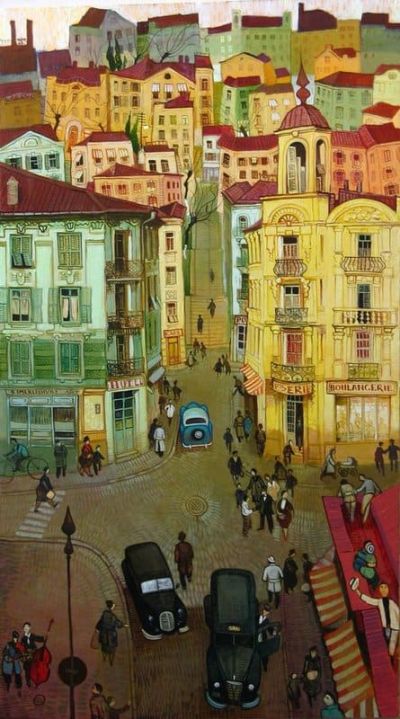 art oil painting reproduction of  Otar Imerlishvili Old Monaco museum quality handmade
