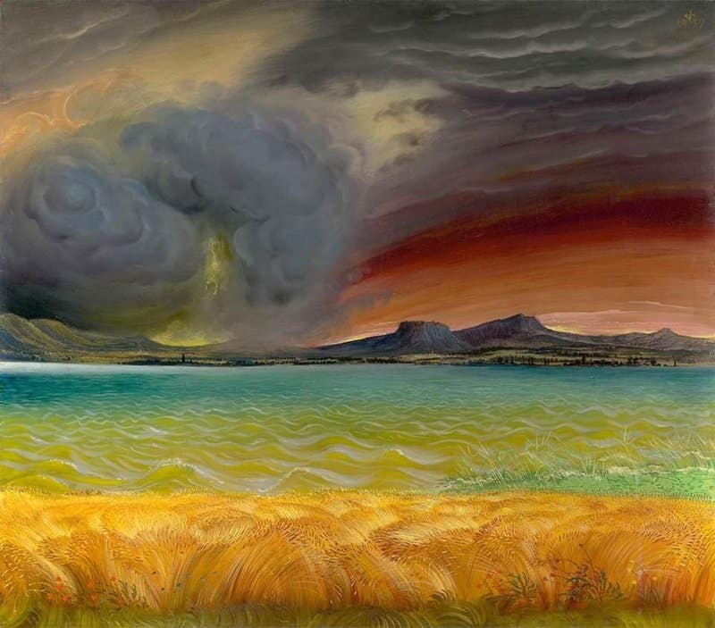 Otto Dix Lake Constance Landscape In Stormy Weather - Thunderstorm At Lake Constance 1939 museum quality