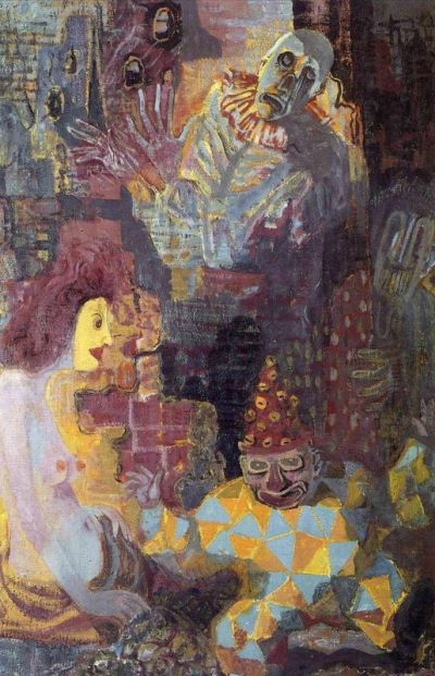 art oil painting reproduction of  Otto Dix Masks As Ruins 1946 museum quality handmade