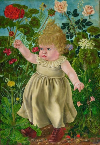 art oil painting reproduction of  Otto Dix Nelly Among Flowers museum quality handmade