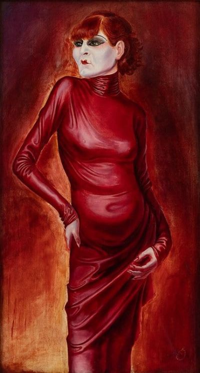 art oil painting reproduction of  Otto Dix Portrait Of The Dancer Anita Berber museum quality handmade