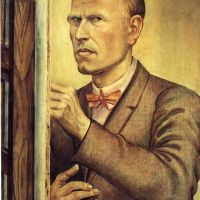 Otto Dix Self Portrait With Easel 1926