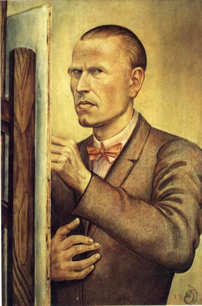 art oil painting reproduction of  Otto Dix Self Portrait With Easel 1926 museum quality handmade