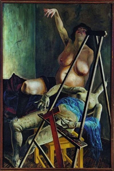 art oil painting reproduction of  Otto Dix Stilleben Im Atelier - Nature Morte Dans L Atelier - 1924 museum quality handmade