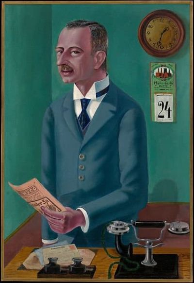 art oil painting reproduction of  Otto Dix The Businessman Max Roesberg Dresden museum quality handmade