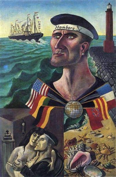 art oil painting reproduction of  Otto Dix The Goodbye To Hamburg - 1921 museum quality handmade