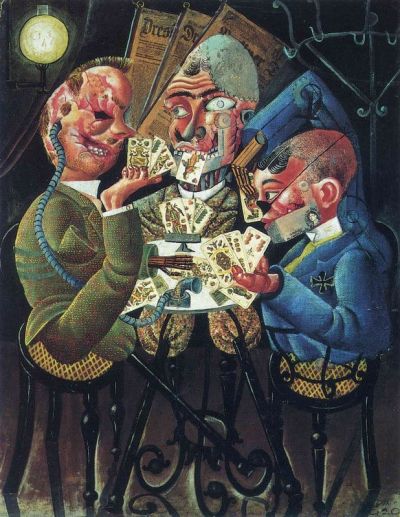 art oil painting reproduction of  Otto Dix The Skat Players museum quality handmade