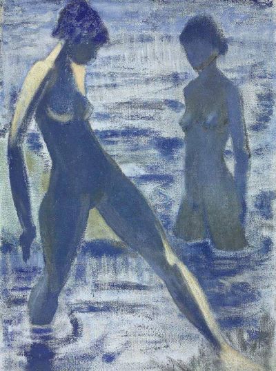 art oil painting reproduction of  Otto Mueller. Bathers museum quality handmade